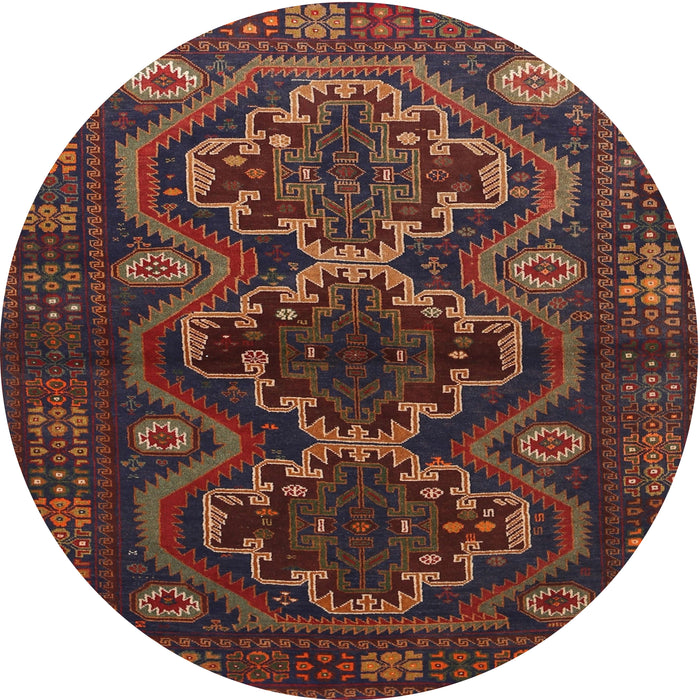 Square Machine Washable Traditional Sienna Brown Rug, wshtr1541