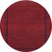 Square Machine Washable Traditional Red Rug, wshtr1542