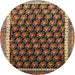 Square Machine Washable Traditional Bronze Brown Rug, wshtr1545