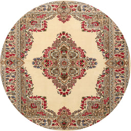 Square Machine Washable Traditional Brown Gold Rug, wshtr1546