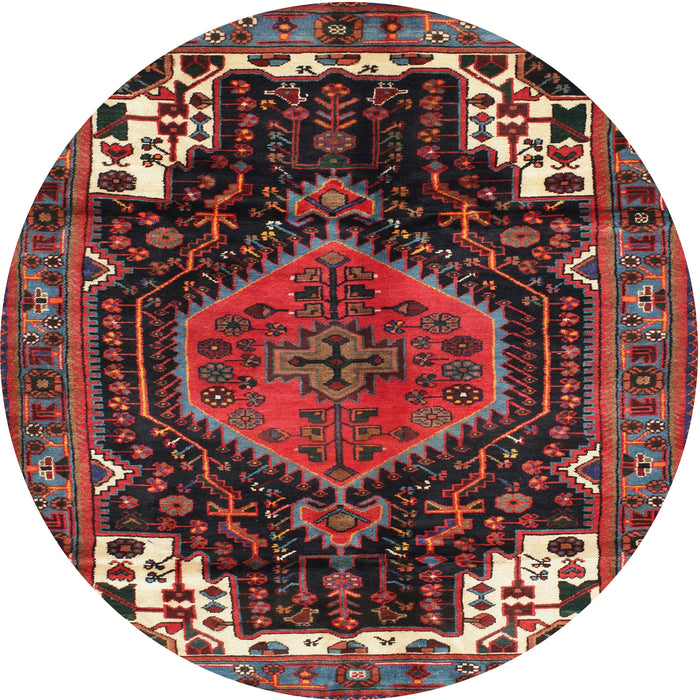 Square Machine Washable Traditional Tomato Red Rug, wshtr154