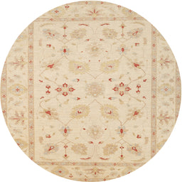 Round Traditional Khaki Gold Persian Rug, tr1552