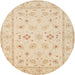 Round Traditional Khaki Gold Persian Rug, tr1552