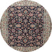 Square Machine Washable Traditional Tan Brown Rug, wshtr1554