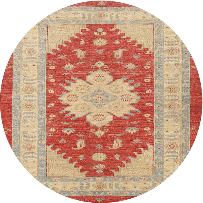 Round Traditional Red Persian Rug, tr1558