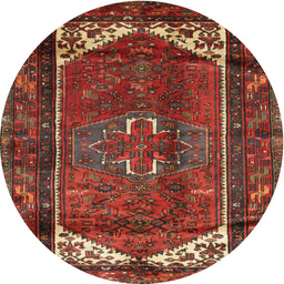 Square Machine Washable Traditional Sienna Brown Rug, wshtr155