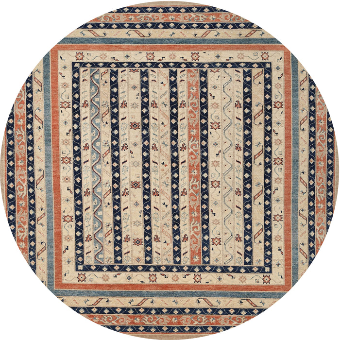 Round Traditional Brown Persian Rug, tr1564
