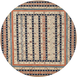 Square Machine Washable Traditional Brown Rug, wshtr1564