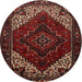 Square Machine Washable Traditional Brown Rug, wshtr1568