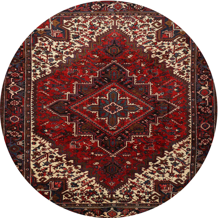 Round Traditional Brown Persian Rug, tr1568
