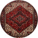 Round Traditional Brown Persian Rug, tr1568