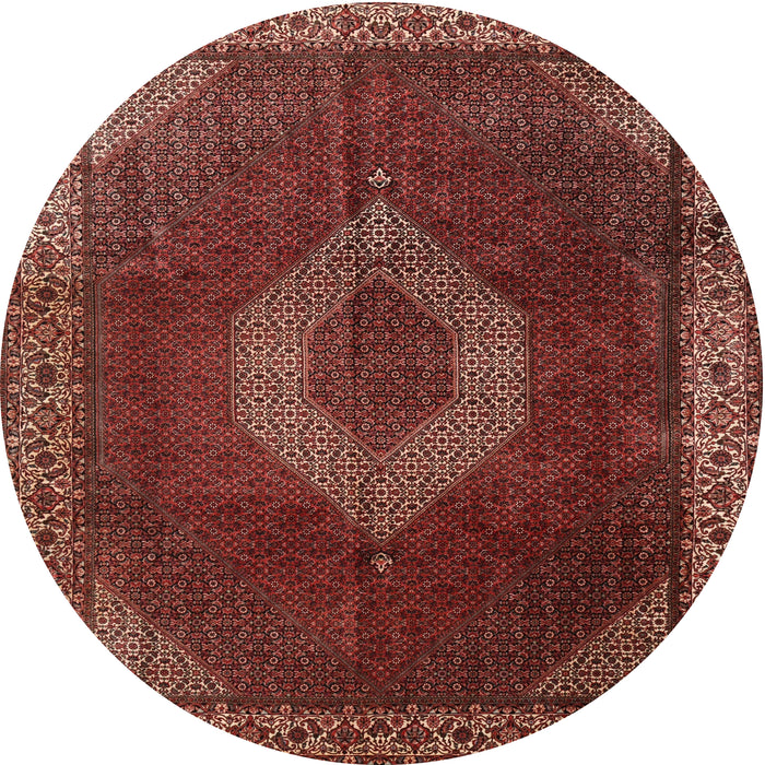 Square Machine Washable Traditional Rust Pink Rug, wshtr1576
