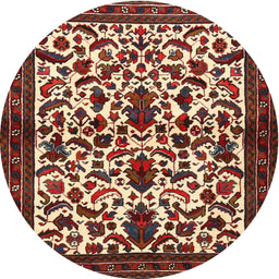 Square Machine Washable Traditional Saffron Red Rug, wshtr1577