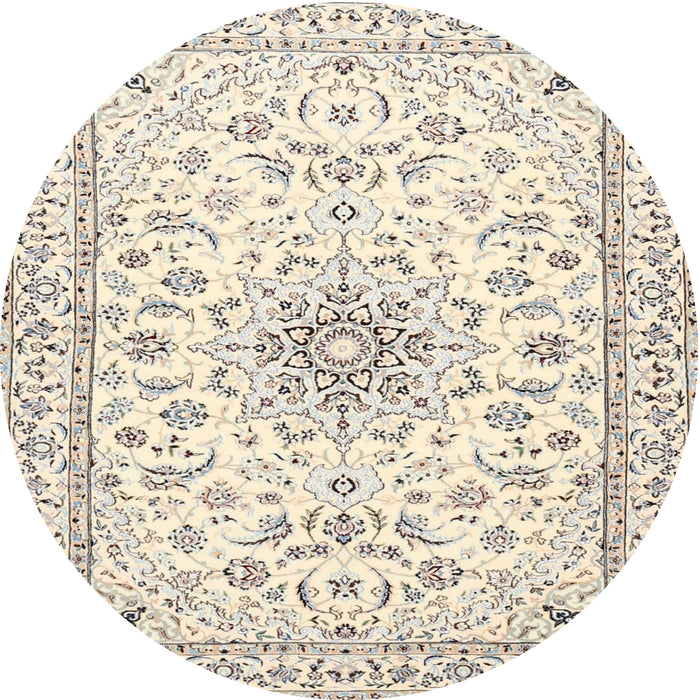 Round Traditional Rosy Brown Pink Medallion Rug, tr1583