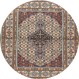 Square Machine Washable Traditional Sepia Brown Rug, wshtr1592
