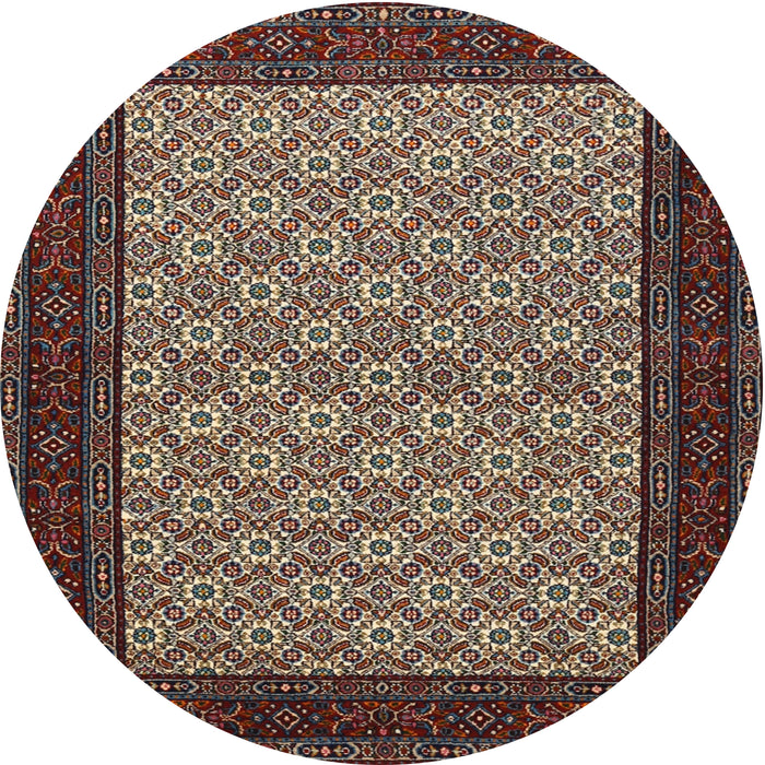 Round Traditional Red Persian Rug, tr1593