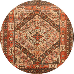 Square Machine Washable Traditional Tomato Red Rug, wshtr1597