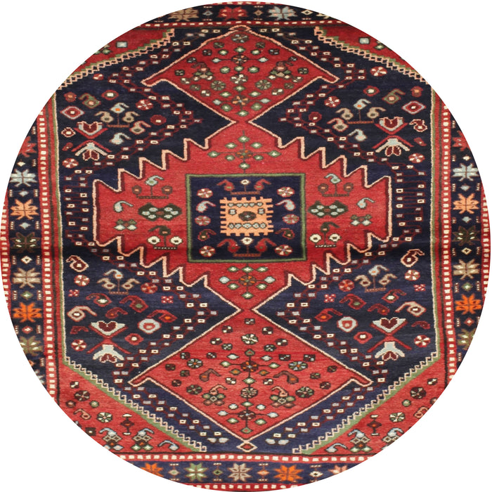 Round Traditional Red Persian Rug, tr159