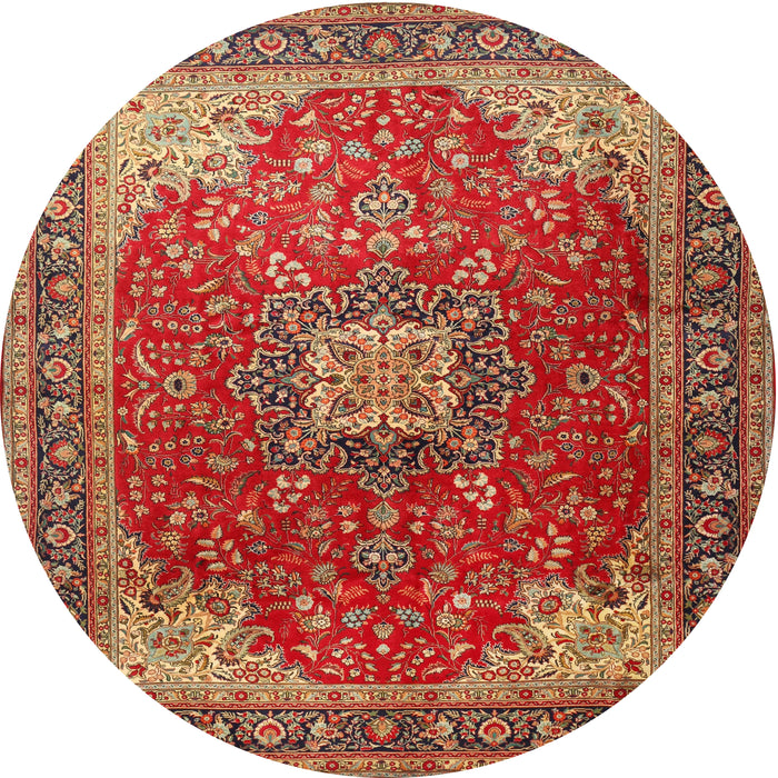 Square Machine Washable Traditional Peru Brown Rug, wshtr1609