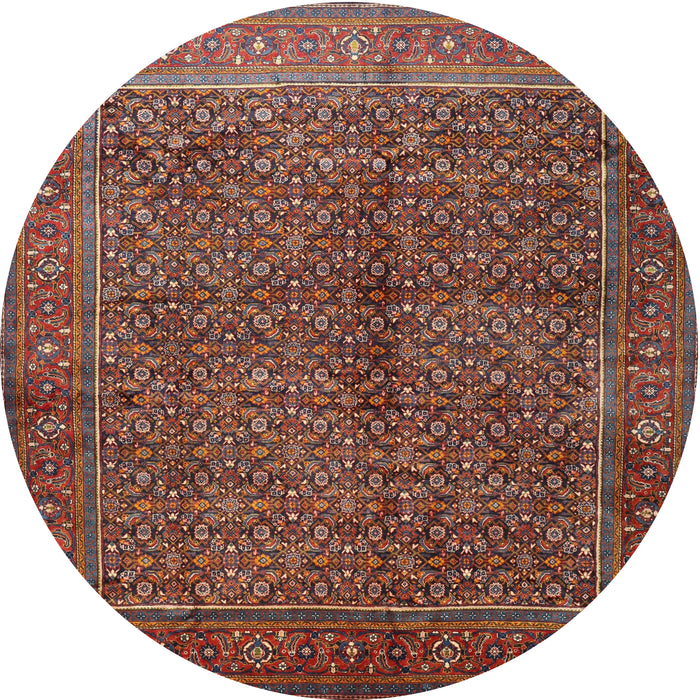 Square Machine Washable Traditional Saffron Red Rug, wshtr1616