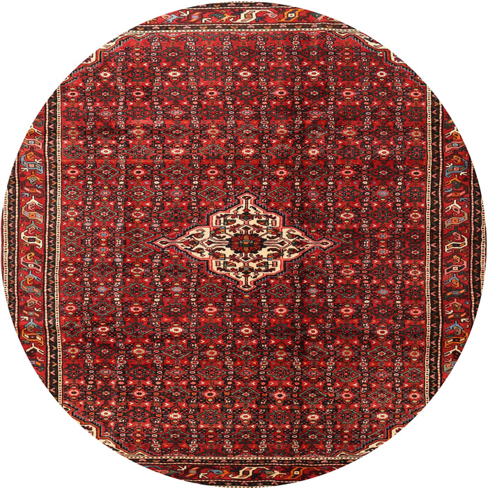 Square Machine Washable Traditional Sienna Brown Rug, wshtr1619