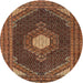 Square Machine Washable Traditional Bronze Brown Rug, wshtr1623
