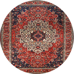 Square Machine Washable Traditional Dark Almond Brown Rug, wshtr1627