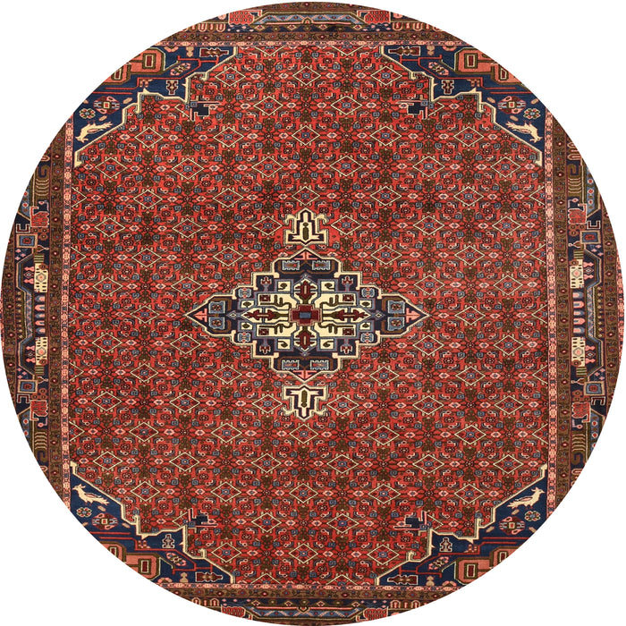 Round Traditional Red Persian Rug, tr1628