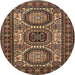 Square Machine Washable Traditional Bakers Brown Rug, wshtr1629