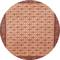 Square Machine Washable Traditional Red Rug, wshtr1635