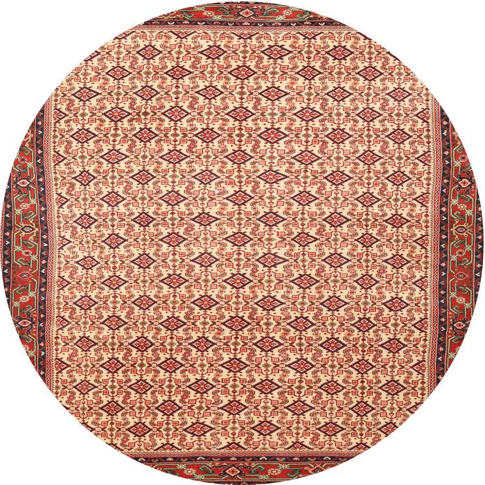 Square Machine Washable Traditional Red Rug, wshtr1635
