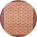 Round Traditional Red Persian Rug, tr1635