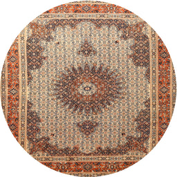 Square Machine Washable Traditional Dark Sienna Brown Rug, wshtr1637