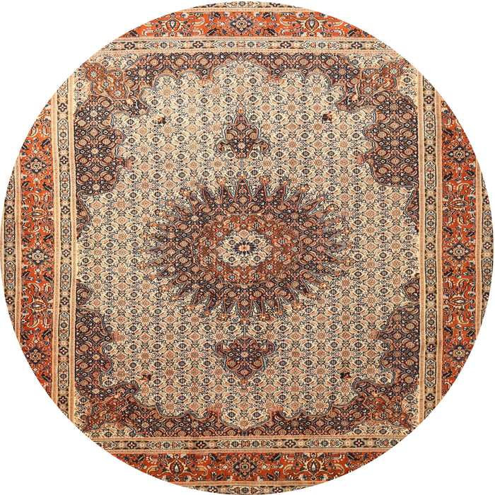 Square Machine Washable Traditional Dark Sienna Brown Rug, wshtr1637