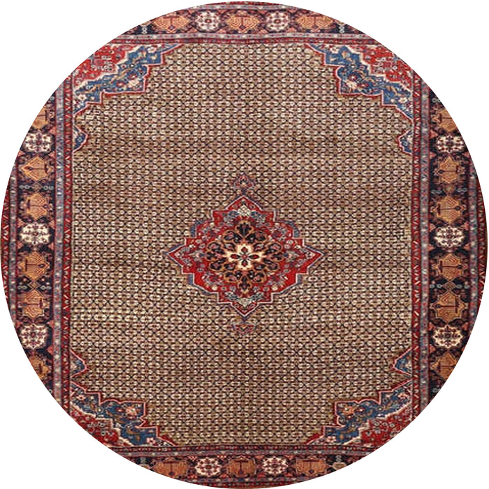 Square Machine Washable Traditional Saffron Red Rug, wshtr1638