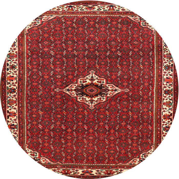 Round Traditional Gold Brown Persian Rug, tr1640