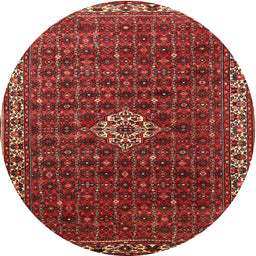 Square Machine Washable Traditional Tomato Red Rug, wshtr1643