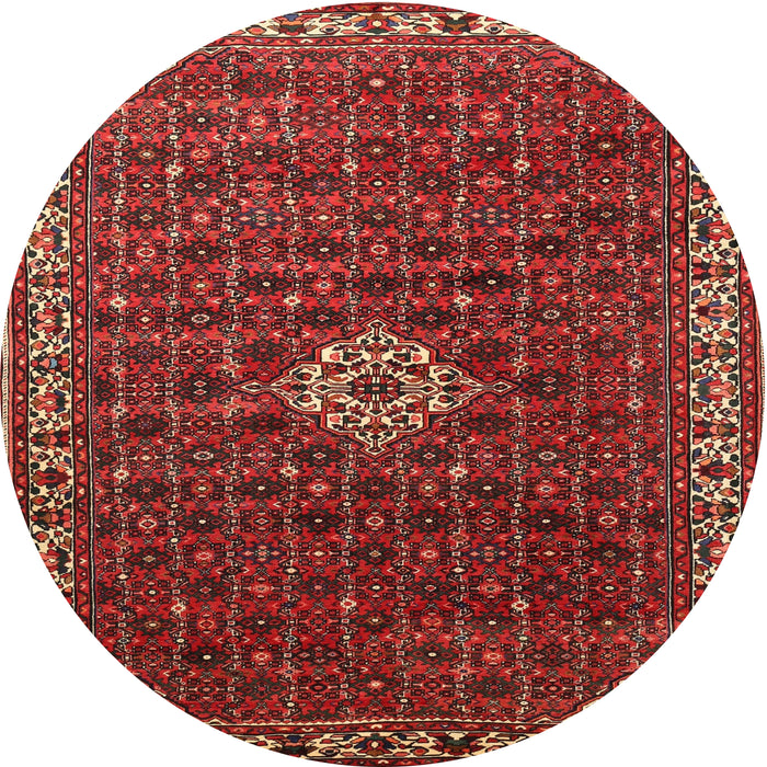 Square Machine Washable Traditional Tomato Red Rug, wshtr1643