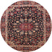 Square Machine Washable Traditional Camel Brown Rug, wshtr1644