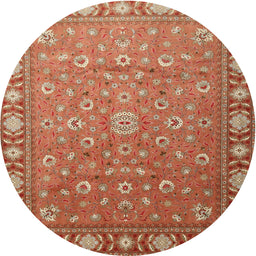 Square Machine Washable Traditional Red Rug, wshtr1658