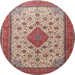 Square Machine Washable Traditional Tan Brown Rug, wshtr1660