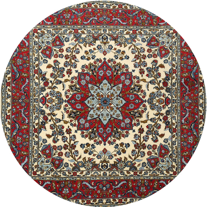 Square Machine Washable Traditional Sand Brown Rug, wshtr1666