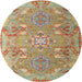 Round Traditional Red Persian Rug, tr166