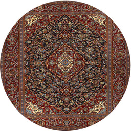 Square Machine Washable Traditional Red Rug, wshtr1675
