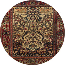 Square Machine Washable Traditional Night Red Rug, wshtr1679