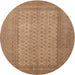 Square Machine Washable Traditional Sand Brown Rug, wshtr1689