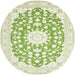 Round Traditional Gold Medallion Rug, tr168