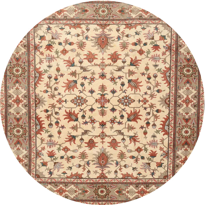 Round Traditional Red Persian Rug, tr1691