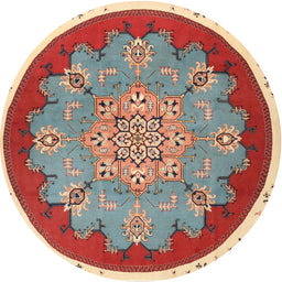 Square Machine Washable Traditional Sage Green Rug, wshtr1694