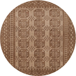 Square Machine Washable Traditional Saddle Brown Rug, wshtr1724